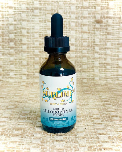 Sublime Liquid Chlorophyll Drops – Peppermint Flavor | Natural Detox, Skin Health, and Immune Support Supplement